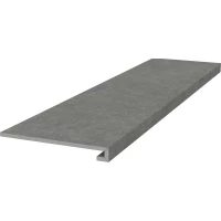 Ступень фронтальная клееная Касабланка HP серый тёмный матовый 33x119,5