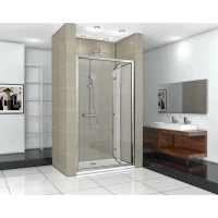 Душевая дверь Ceruttispa Bella D101T 100 см, профиль хром, стекло прозрачное