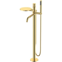 Смеситель напольный для ванны Boheme Stick Spirale 129-GG.4 золотой