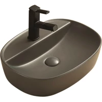 Раковина-чаша CeramaLux 78239XMDH-2 50,5x38,5 см, накладная, серый матовый