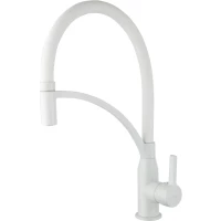 Смеситель для кухни Frap F4552-8 с гибким изливом, белый