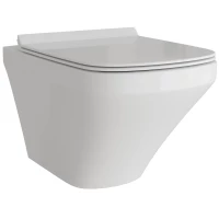 Унитаз подвесной Grossman GR-4440S безободковый, с сиденьем микролифт, белый