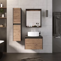 Комплект мебели дуб веллингтон/графит 60 см Grossman Смарт 106009 + GR-3012 + 206007