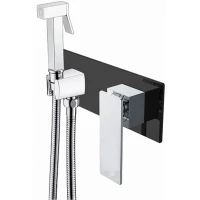 Гигиенический душ Boheme Q 147-BCR.2 со смесителем, хром/черный матовый