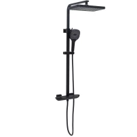 Душевая система Allen Brau Infinity 5.21030-31 305x205 мм, со смесителем, черный матовый