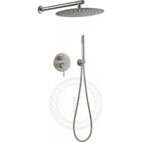 Душевой комплект Filarete Roun FL1023NK 300 мм, со смесителем, никель