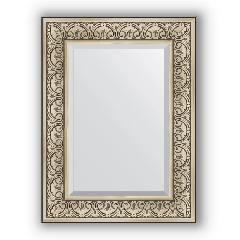 Зеркало 60x80 см барокко серебро Evoform Exclusive BY 3398