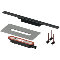 Душевой трап (лоток) Tece TECEdrainprofile 641025 50-100 см, с решеткой, щелевой, черный матовый