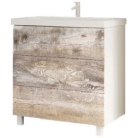 Тумба бетон/белый 59 см Marka One Mix У69538