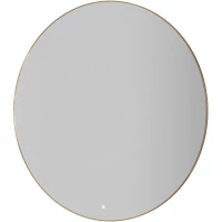 Зеркало Armadi Art 545-120-G 120x120 см, с LED-подсветкой, сенсорным выключателем, диммером, антизапотеванием, золотой 