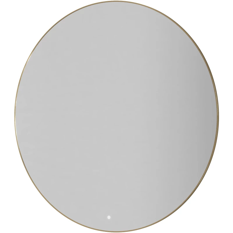 Зеркало Armadi Art 545-120-G 120x120 см, с LED-подсветкой, сенсорным выключателем, диммером, антизапотеванием, золотой 
