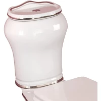 Бачок для унитаза с отверстием для кнопки слива Migliore Milady 20874 хром/белый