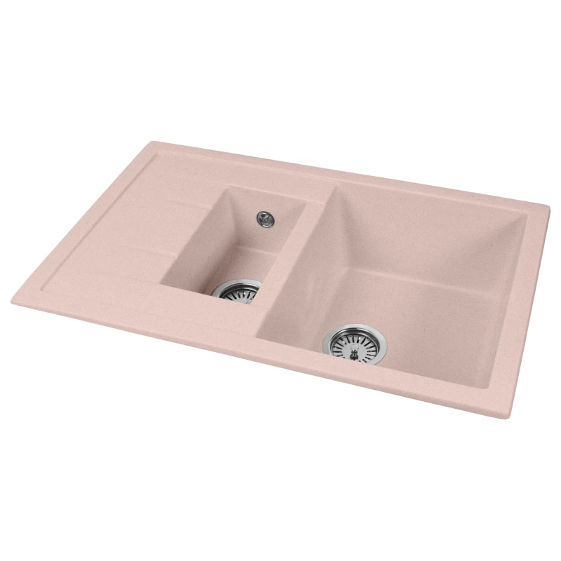 Кухонная мойка AquaGranitEx розовый M-21K(315)