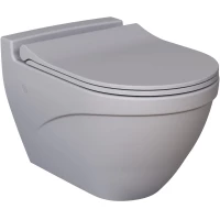 Унитаз подвесной Ambassador Nord 133T20301 безободковый, серый матовый