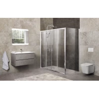 Душевой уголок 170-200x100 см BelBagno UNIQUE-AH-21-170/200-100-P-Cr текстурное стекло