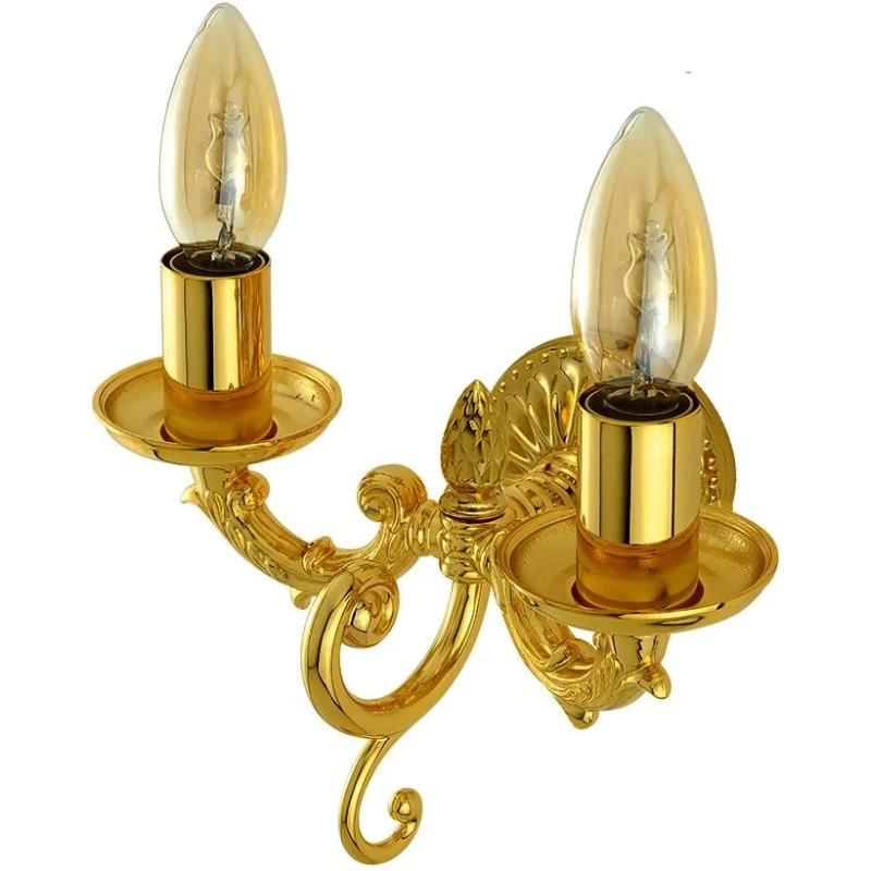 Светильник Migliore Versailles 32686, настенный, двойной, золотой