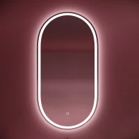 Зеркало Sancos Oval OV55F 55x105 см, с LED-подсветкой, сенсорным выключателем, диммером