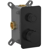 Термостат для душа AQUAme AQM8810MB встраиваемый, черный матовый