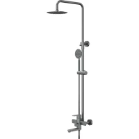 Душевая система Knotlor Streamline SS-10 200 мм, со смесителем, нержавеющая сталь