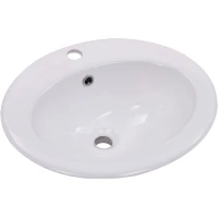 Раковина GID 9413 56x49 см, встраиваемая сверху, белый