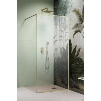Душевая перегородка Radaway Modo F Brushed Gold II 150 10409154-99-01 профиль золотой матовый, стекло прозрачное