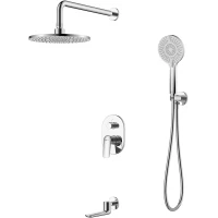 Душевой комплект Lemark Verba LM11422C 250 мм, со смесителем, хром