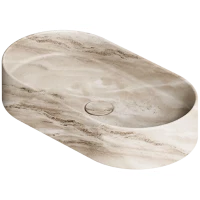 Раковина-чаша Alice Hide Stadium Amazon 31120188 65x35 см, накладная, бежевый мрамор