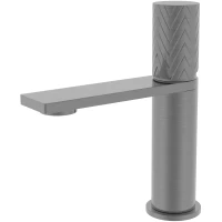 Смеситель для раковины Vincea Alto VBF-6AL1GM без донного клапана, вороненая сталь