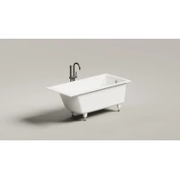 Ванна из литьевого мрамора Salini S-Sense Cascata 105011G 150,3x70 см, белый глянец