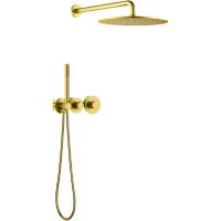 Душевой комплект Timo Saona SX-2359/20SM 300 мм, с термостатом, темное золото матовый