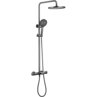 Душевая система Abber Thermostat AF8516NGL 220 мм, с термостатом, никель