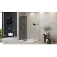 Неподвижная перегородка 90 см Cezares LIBERTA-L-1-TB-90-GR-Cr графитовое