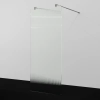 Душевая перегородка WasserKRAFT Vechte 60W39GR-FL 89,4 см, профиль графит, стекло рифленое