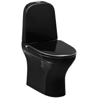 Унитаз-компакт Gustavsberg Estetic C+ GB1183002S0231G безободковый, с сиденьем микролифт, черный