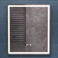 Зеркало Vigo Geometry Step 148 60x70 см, с LED-подсветкой, сенсорным выключателем, диммером, антизапотеванием