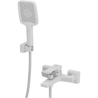 Смеситель для ванны Rush Thira TR3635-44White с душевым гарнитуром, белый матовый