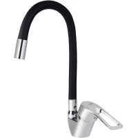 Смеситель для кухни Viko V-6428 с гибким изливом, хром/черный