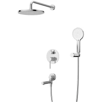 Душевой комплект Cezares Relax RELAX-VDSET-01 220 мм, со смесителем, хром 