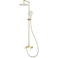 Душевая система Gappo G2499-33 254 мм, со смесителем, золотой матовый