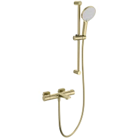 Термостат для ванны Wonzon & Woghand WW-C2021-A-BG с душевым гарнитуром, золотой матовый