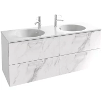 Тумба белый мрамор 140 см Jacob Delafon Odeon Rive Gauche EB2526-R6-NR4