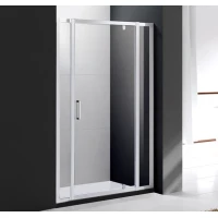 Душевая дверь Cezares Molveno MOLVENO-BA-12-80+60-C-Cr-IV 140 см, профиль хром, стекло прозрачное