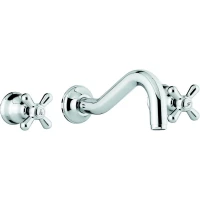 Смеситель для раковины Emmevi Deco Classic 12055/CR встраиваемый, без донного клапана, хром