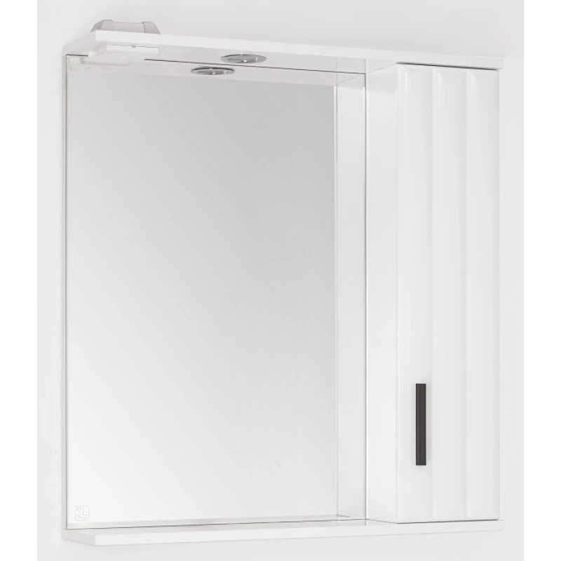 Зеркальный шкаф 70x83 см белый глянец Style Line Агава ЛС-00000278