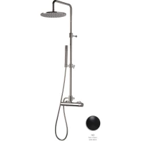 Душевая система Emmevi Filobrass 8500284/NEO 250 мм, со смесителем, черный матовый