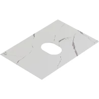 Столешница Aqwella 5 Stars Geometria STG662X476MW 66,2 см, белый мрамор