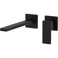 Смеситель для раковины Paffoni Elle EL104NO70 встраиваемый, без донного клапана, черный матовый