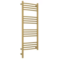 Полотенцесушитель электрический 1000x400 золотой матовый МЭМ левый, перемычка выгнутая Сунержа Богема 3.0 032-5802-1040