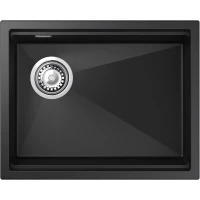 Кухонная мойка Rivelato Lino LN-554-L nero 55x44 см, черный