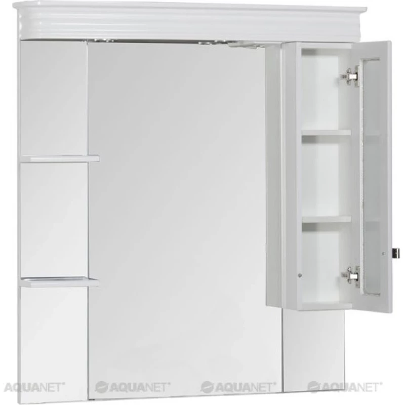 Зеркальный шкаф 110x100 см белый Aquanet Греция 00171544